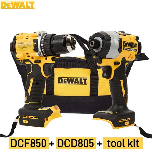 DeWalt Lithium Brushless Motor Screwdriver Electric Screwdriver Electric Hand Drill Impact Drill Combination Kit Dcd805 Dcf850