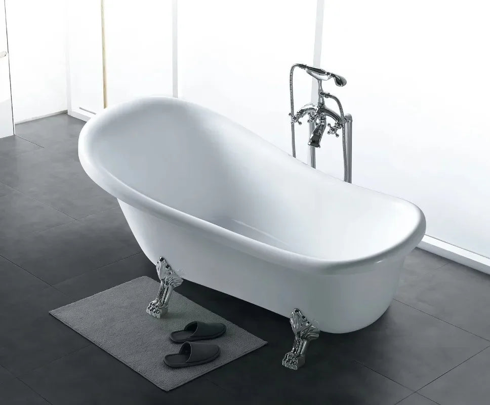 Factory Sales Classic Recliner Soaking Stand-Alone Acrylic Bathtub