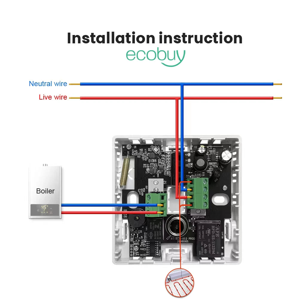 Tuya Smart Home Wifi Boiler Thermostat Wireless 433MHZ Water Boiler Heating Digital Thermoregulator Smart Life Alexa Google Home