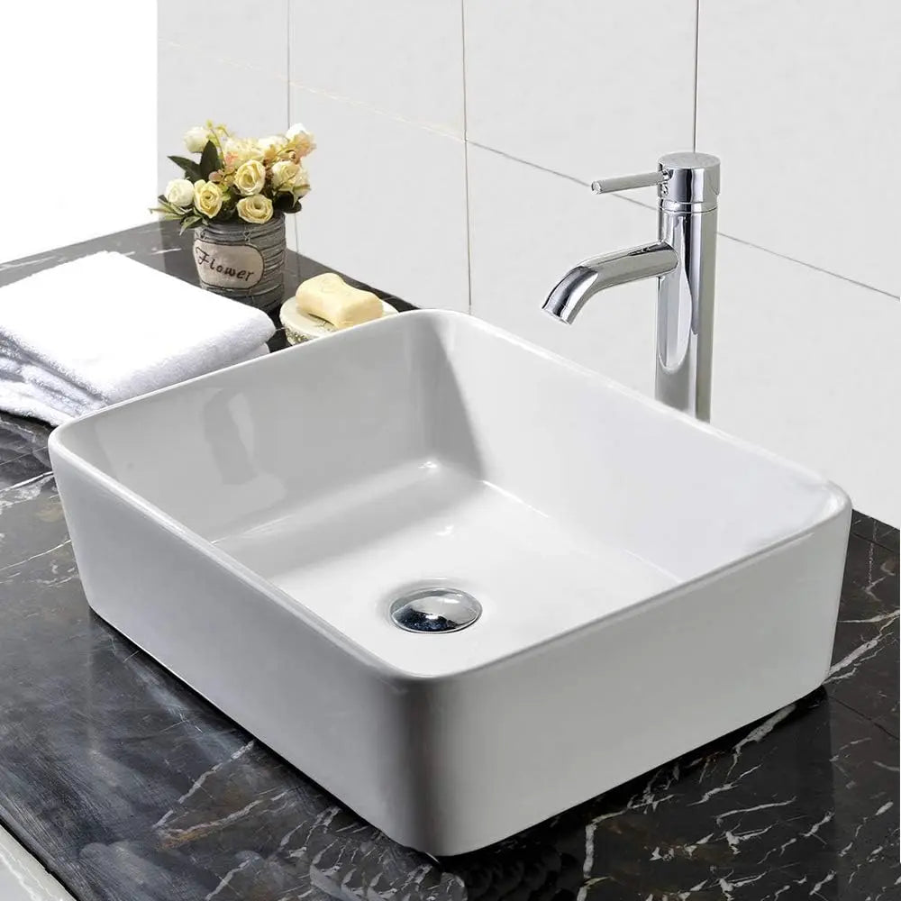 60" Double Vanity,Double Bathroom Vanity Top with Porcelain White Sink, Faucet Drain Parts Include,Mirror Not Included