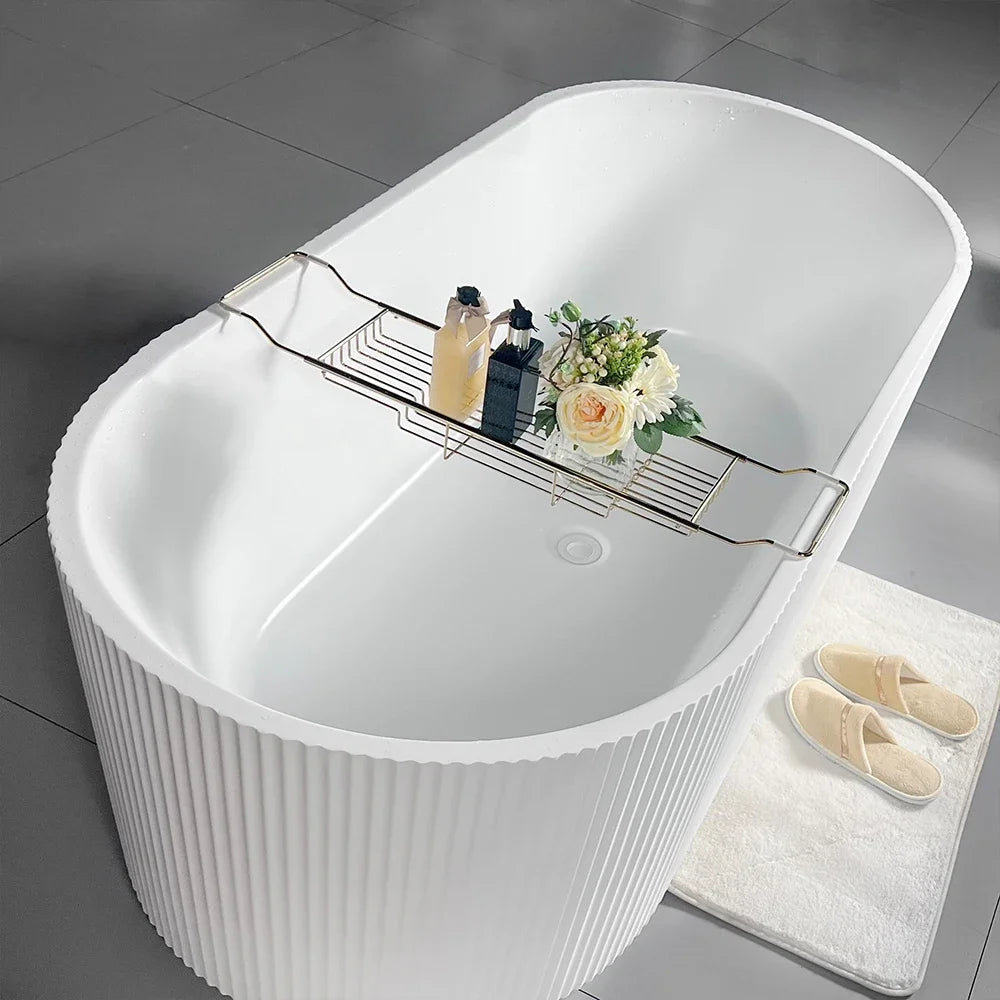 Hot Sale Acrylic Bathtub Modern Design Freestanding Bath Tub White Free Standing Alone Soaking Whirlpool Tub