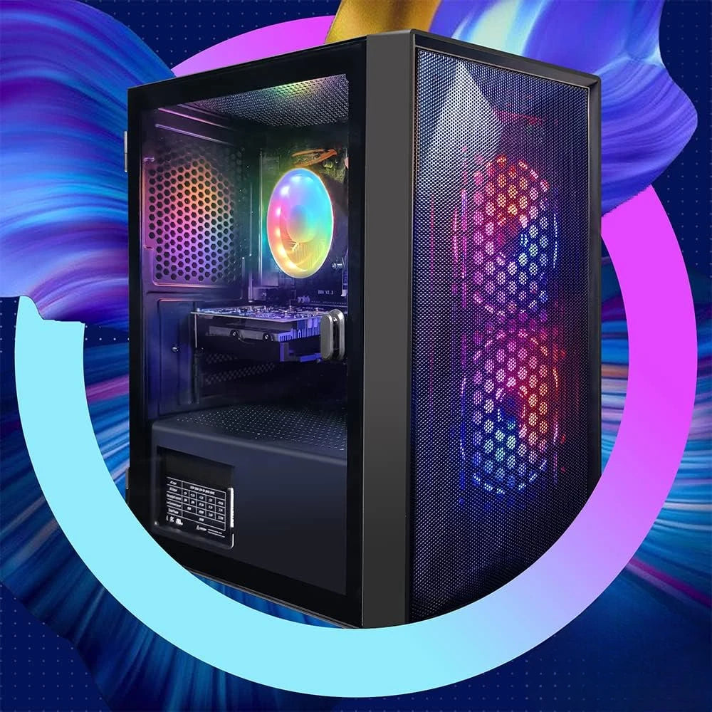 Prebuilt Gaming PC Desktop | AMD Radeon RX 550 4G GDDR5, Intel Core i5 3.3GHz up to 3.7GHz, 16GB RAM, 512GB SSD, WiFi