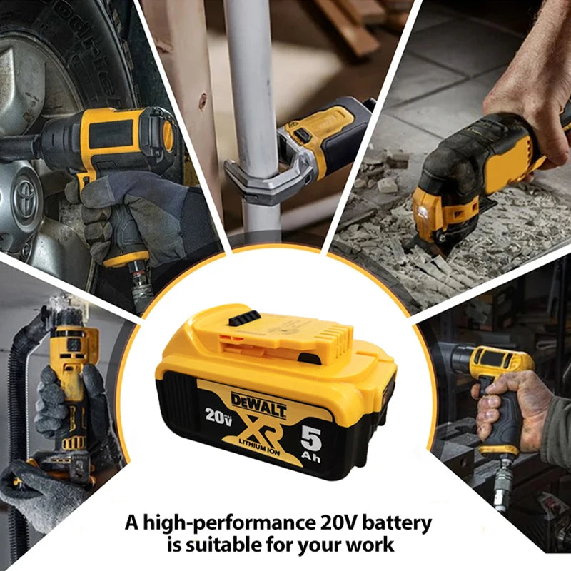 Dewalt Lithium Ion Battery 20V 5.0ah Replacement Li-ion Battery for Dewalt Power Tool Batteries