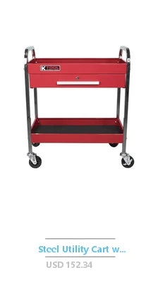 Stackable Toolbox Rolling Mobile Organizer Telescopic Comfort Grip Handle Upright Rigid Pack Out Cart Wheels Secure Storage