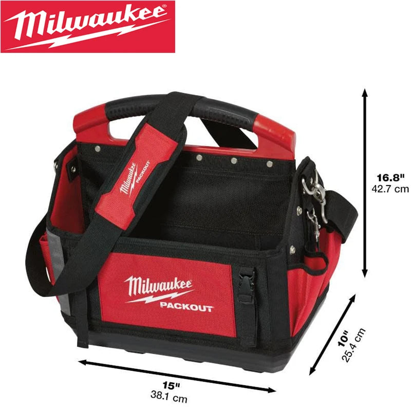 Milwaukee 48-22-8315 PACKOUT 15" Tote 31 Pockets Zipper Style Hand Tools Spare Parts Storage Kit Durable Suitcase