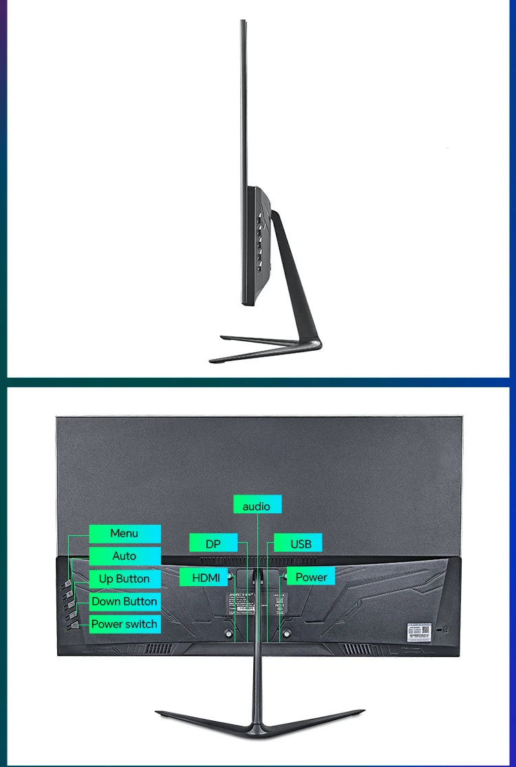 Anmite 24 Inch PC Gaming Monitor 200Hz IPS LCD Display 1920×1080P FHD Desktop Ultra-thin Gaming Computer Screen100Hz HDMI