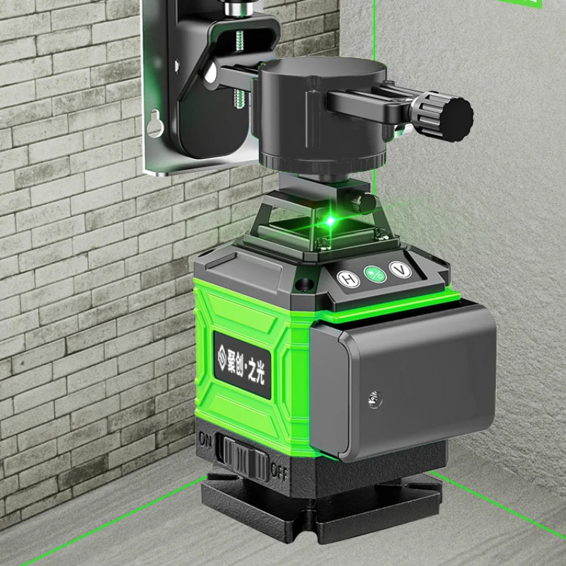 New 4D 8/12/16 Lines Laser Level with Green Line Self-Leveling Horizontal and Vertical Super Powerful for Accurate Measurement