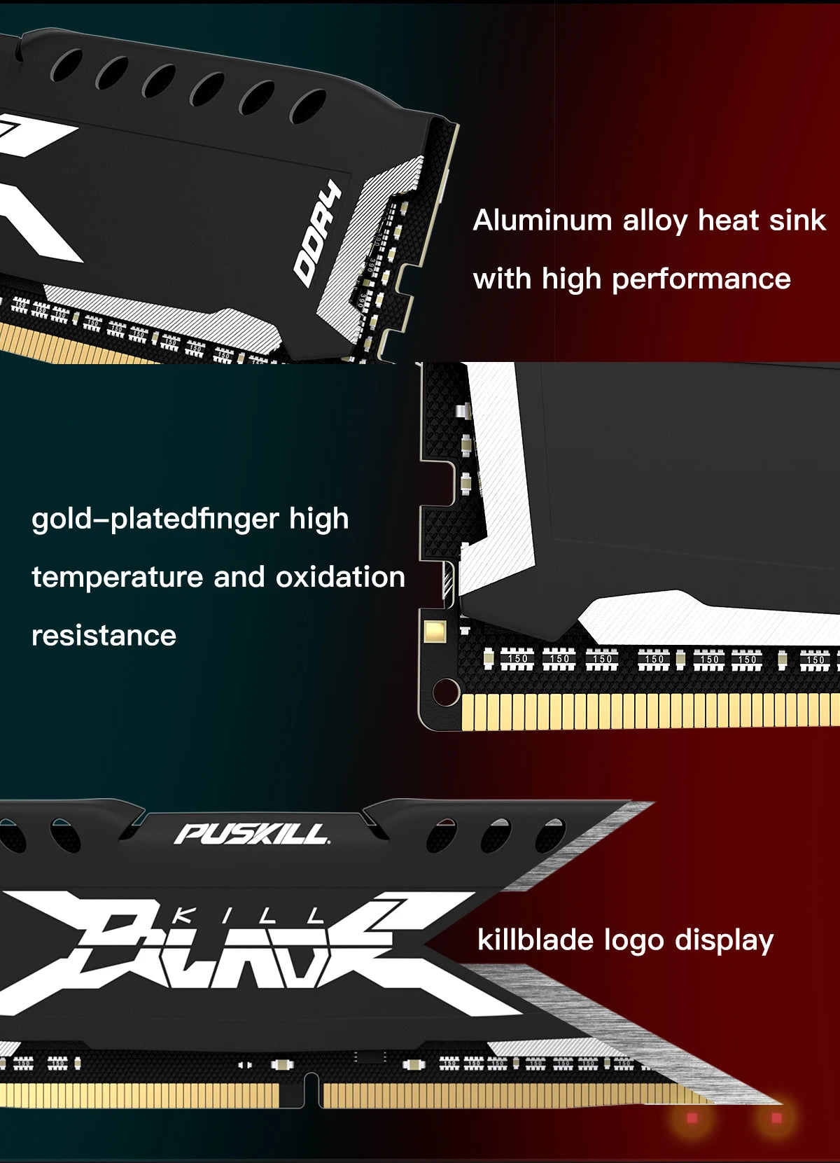 PUSKILL Memória RAM DDR4 16GB 8GB 1.2V 3200MHz 2666MHz Desktop Computer UDIMM Cooling Vest Memory Memoria