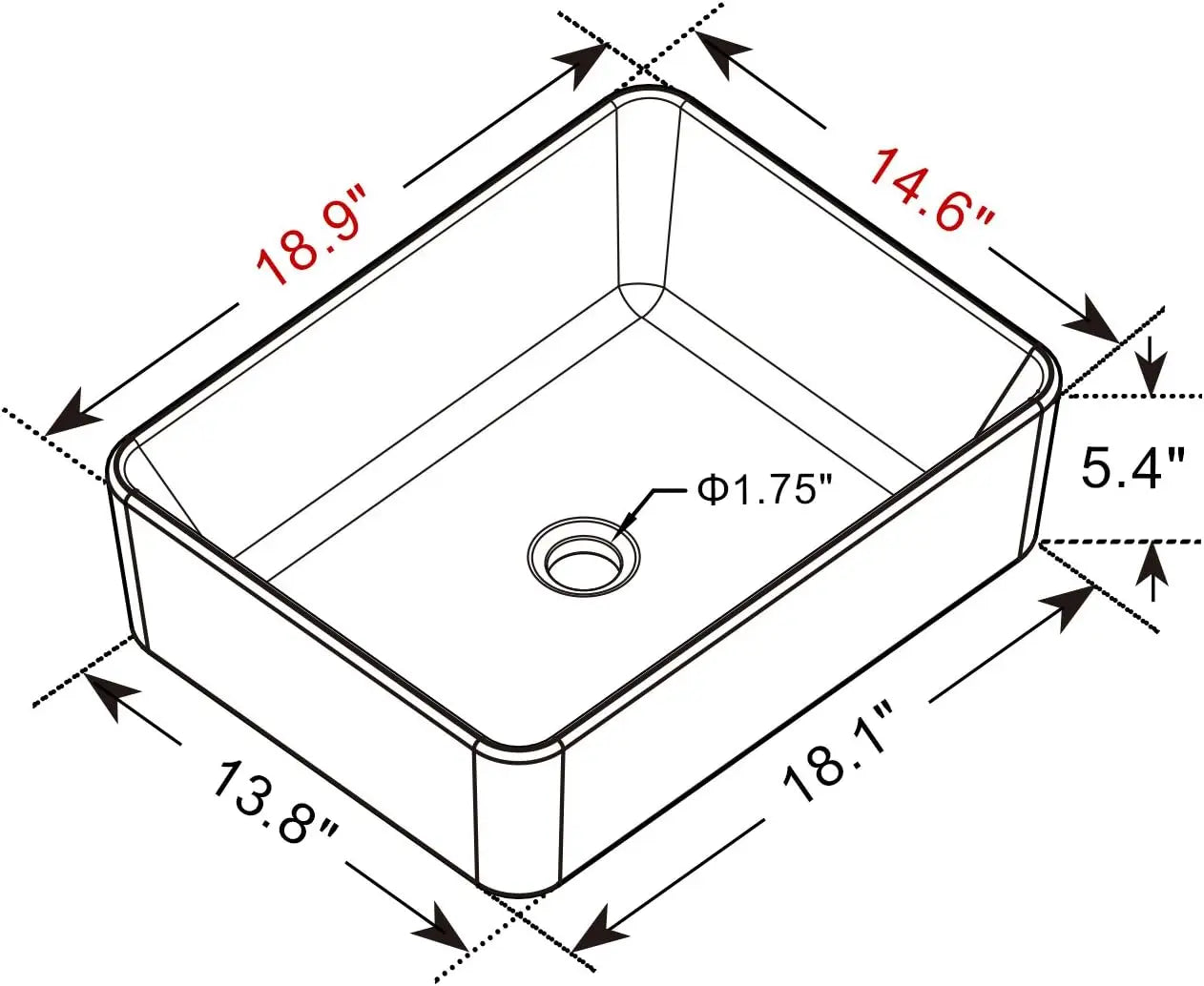 60" Double Vanity,Double Bathroom Vanity Top with Porcelain White Sink, Faucet Drain Parts Include,Mirror Not Included