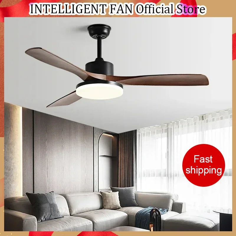 52 inch Modern DC Ceiling fan with light and Remote Control for Living room dining room bedroom Strong winds Electric fans