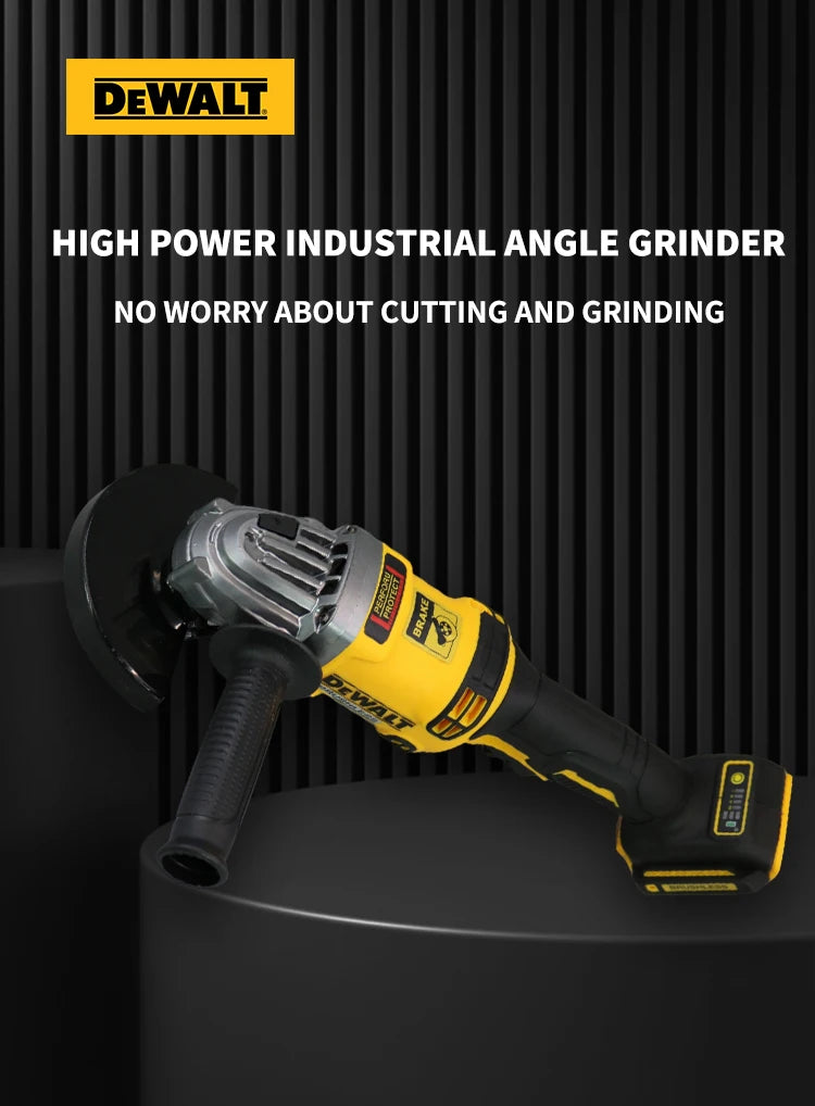 DEWALT DCG414 Brushless  Angle Grinder  Metal /Wood/Pipe Cutting 100/125/150MM Charging Polishing Grinding Machine  Power Tools