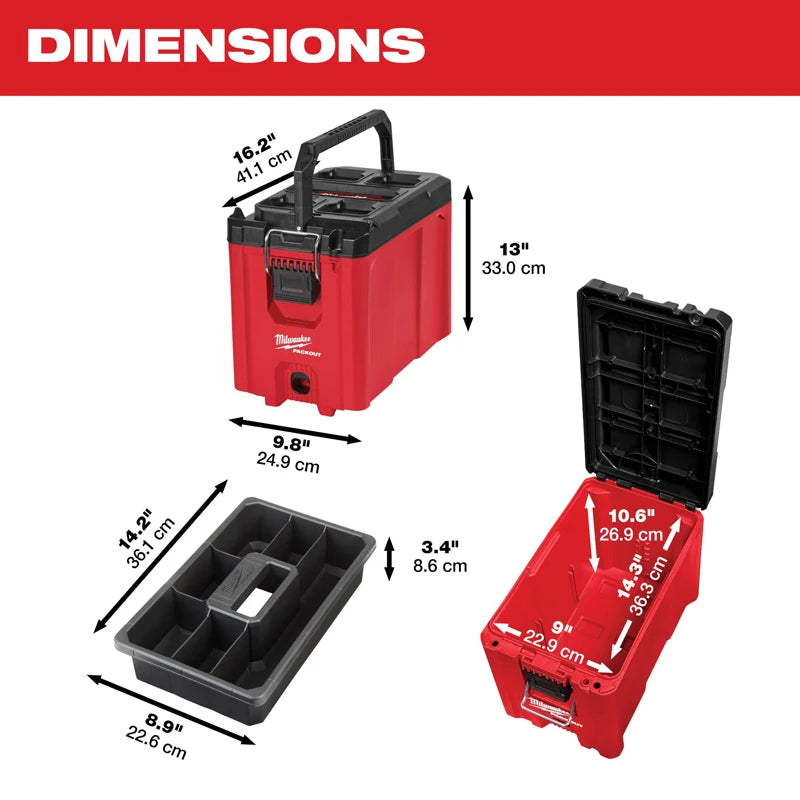 Milwaukee 48-22-8422 PACKOUT Compact Type Durable Small-Scale Hold-All Stacked Work Portable Tool Box