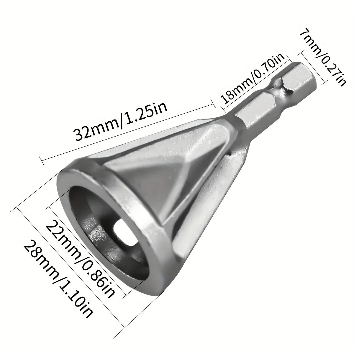 1pc Chamfering Tool, Chuck Drill Tool, Metal Deburring External Chamfering Tool, Grinding Angle Trimming, Suitable For Various C