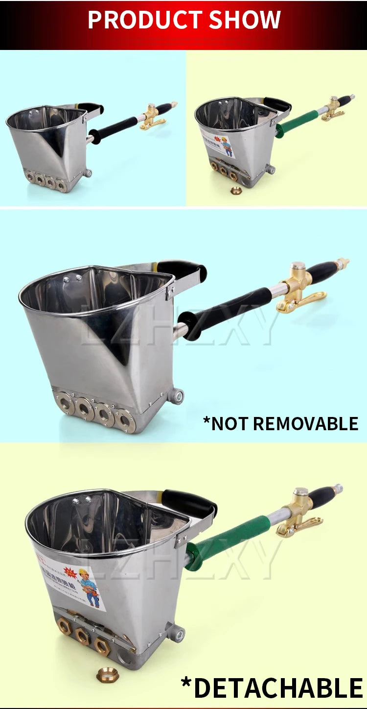 Vevor Spray Gun for Painting Walls Ceilings Cement Mortar Sprayer Plaster Hopper Gun With 4 Jet Hopper Ladle Construction Tool