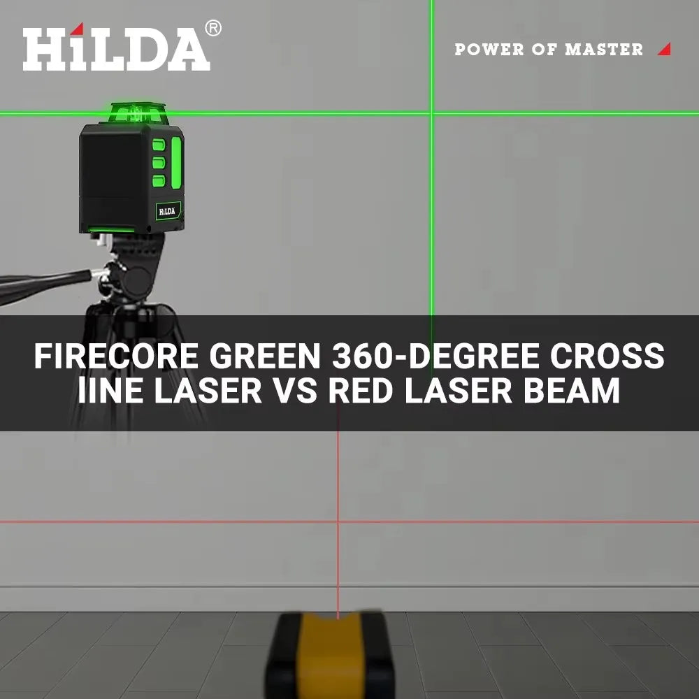 HILDA 5-Line Laser Level Cross Green Level Horizontal and Vertical Laser Measurement Tool with Bag And Bracket