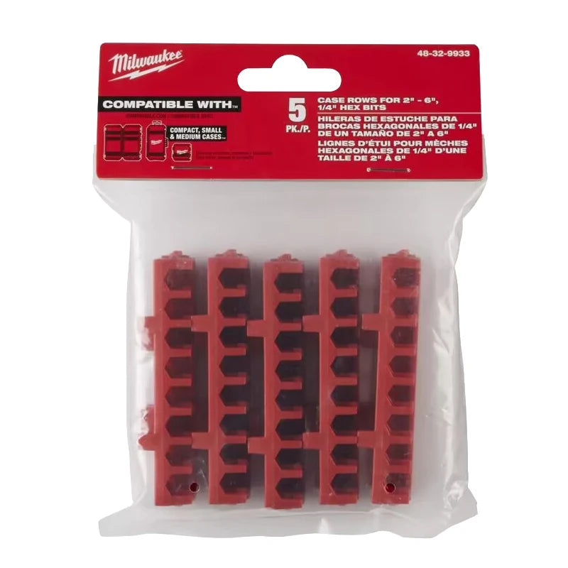 Milwaukee 48-32-9933 Small & Medium PACKOUT Compatible Case Rows for Insert Bit Accessories Power tool accessories