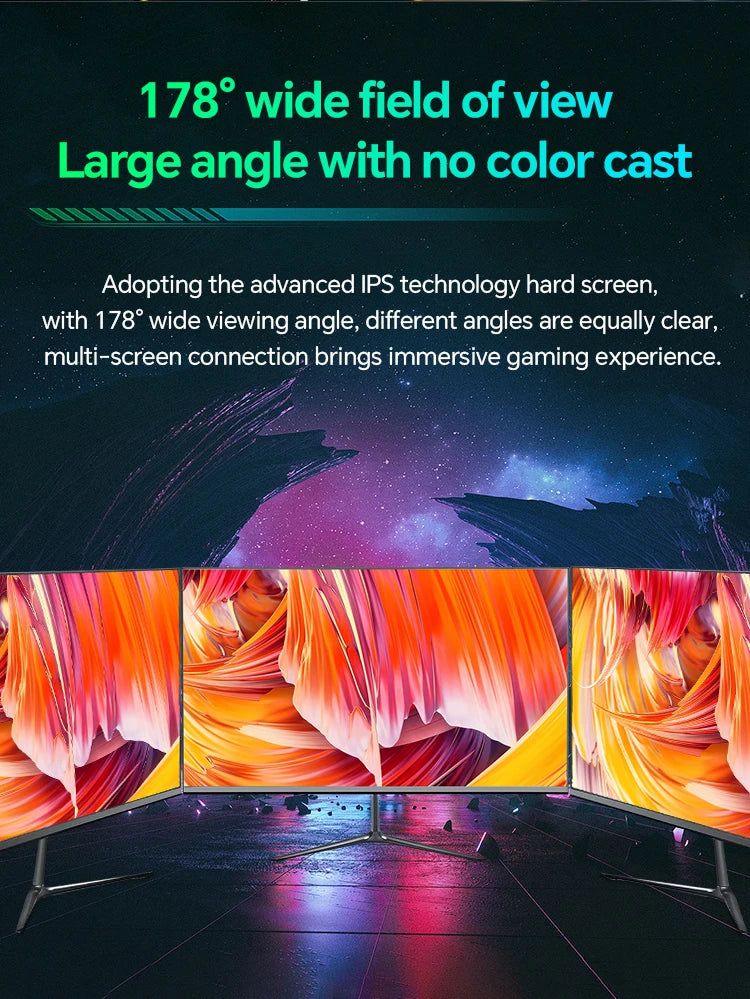 Anmite 24 Inch PC Gaming Monitor 200Hz IPS LCD Display 1920×1080P FHD Desktop Ultra-thin Gaming Computer Screen100Hz HDMI