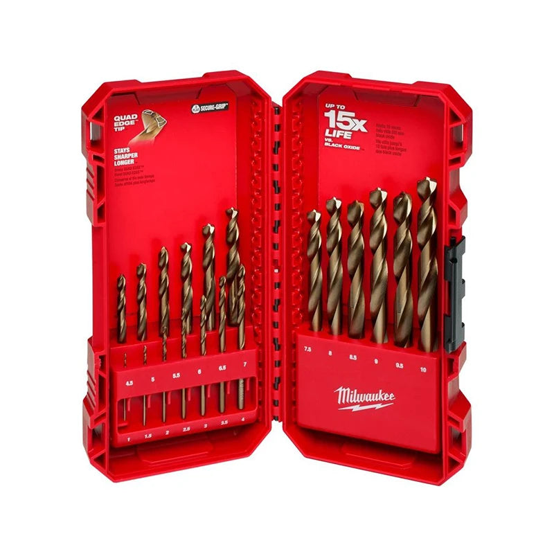 Milwaukee 48-89-2530 19PCS Cobalt Metric Drill Bit Set PACKOUT 1-10MM Hard Metal Power Tool Accessories Twists Drill