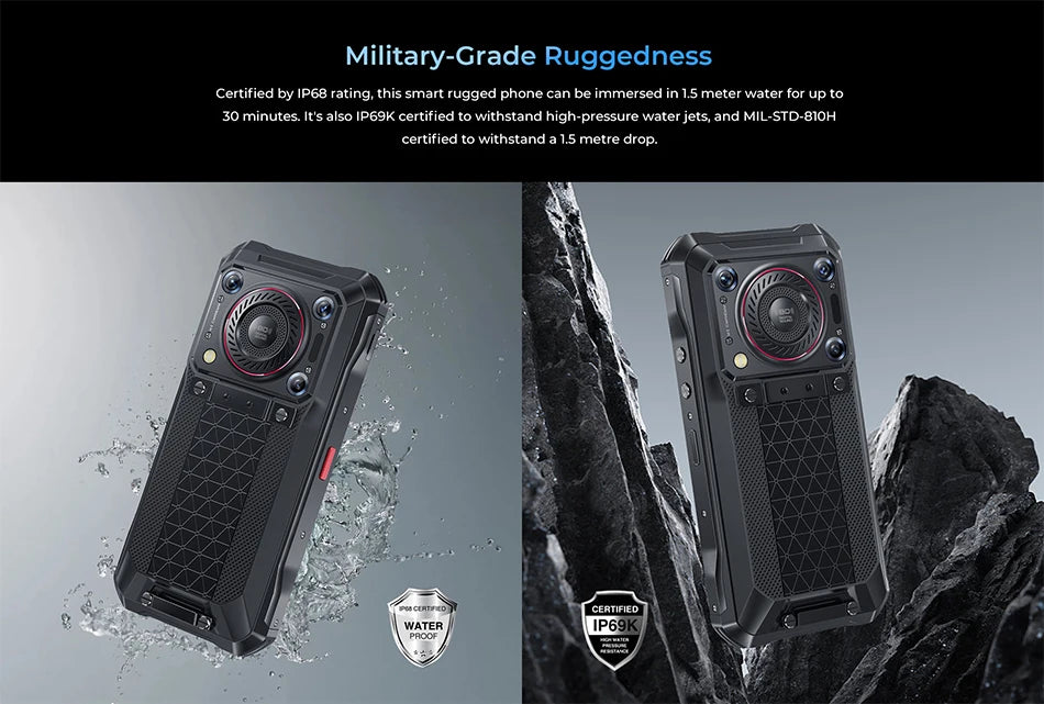 Oukitel WP33 Pro 5G Rugged Smartphone 22000mAh 6.6" FHD+ Cellphone 8GB 256GB Mobile Phone 64MP Camera 33W Fast Charger