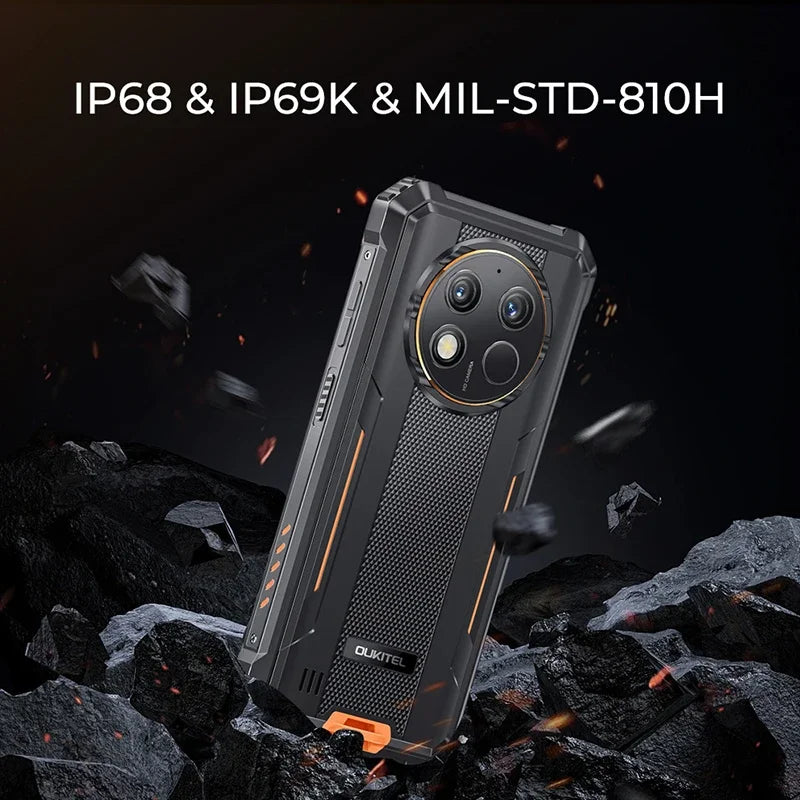 Oukitel G1 Rugged smartphone Global Version 6.52‘' HD+ 10600mAh 6GB+256GB Android14 48MP Camera cellphone NFC