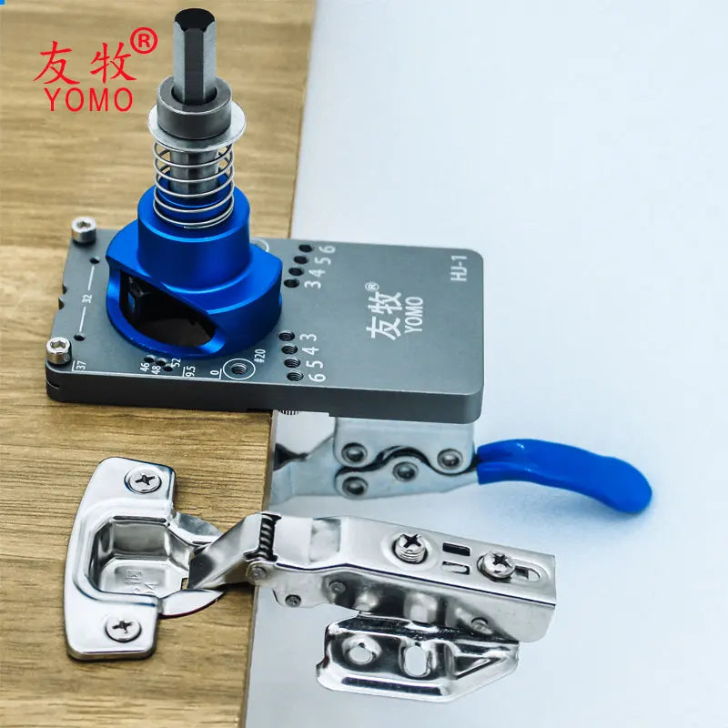 Woodworking Upgrade 35mm Concealed Hinge Jig Kit Hinge Boring Jig Drilling Guide Locator for Face Frame Cabinet Cupboard Tools