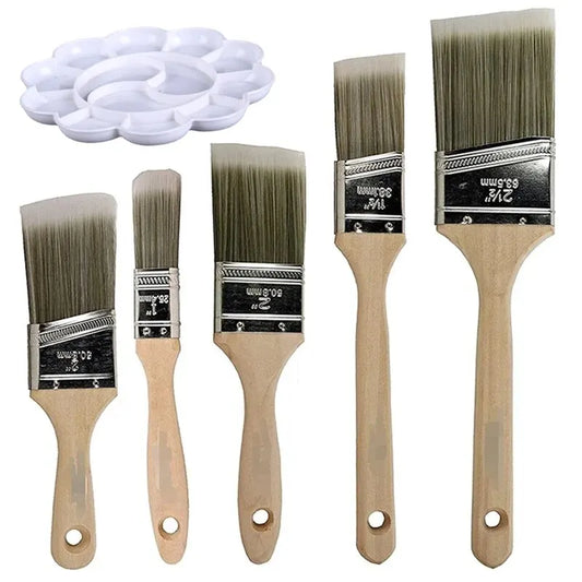 5pcs Paint Brushes Pro Grade Angle Brushes for Artist Acrylic All Latex and Oil Paints Home Improvement Interior Exterior Use