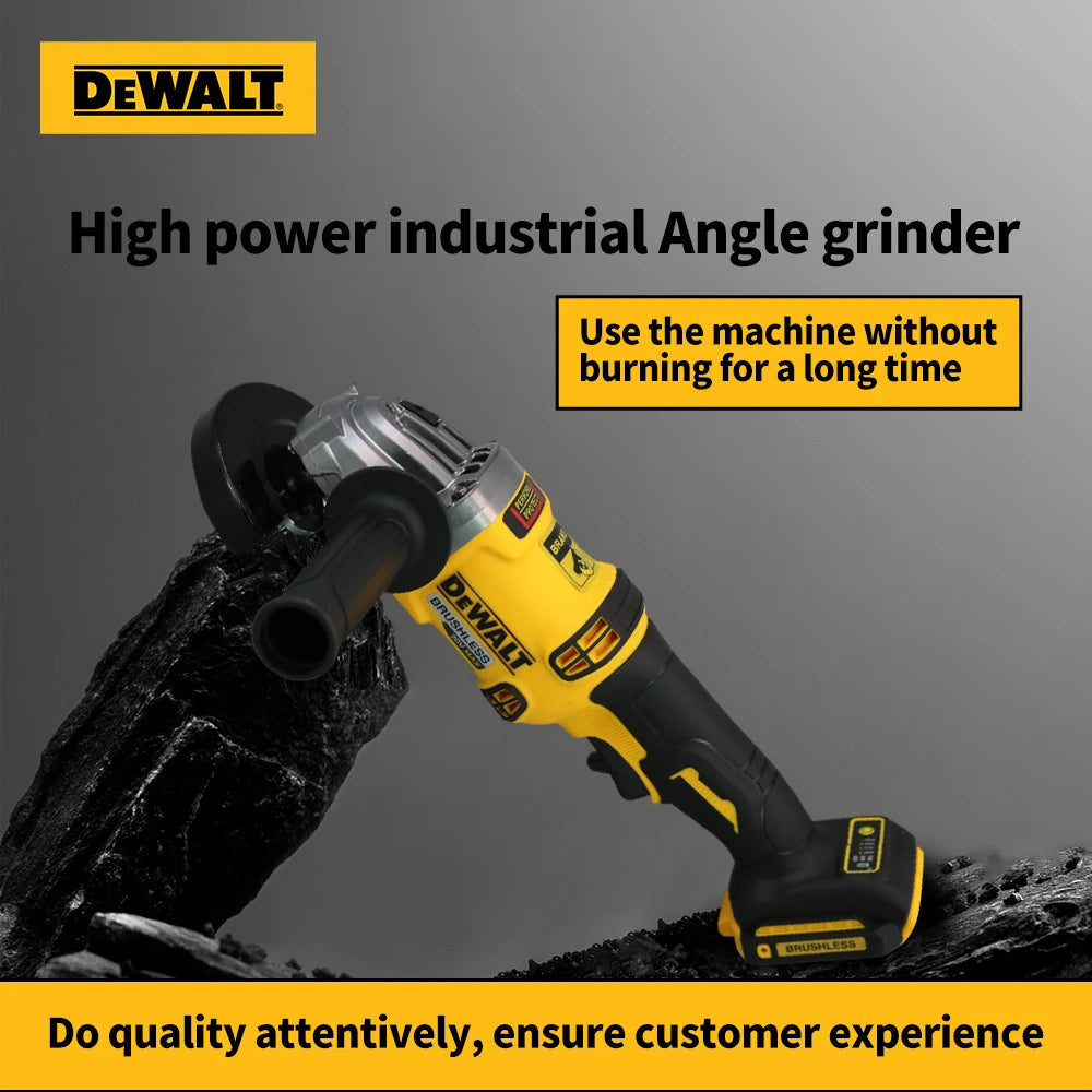 DEWALT DCG414 Brushless  Angle Grinder  Metal /Wood/Pipe Cutting 100/125/150MM Charging Polishing Grinding Machine  Power Tools