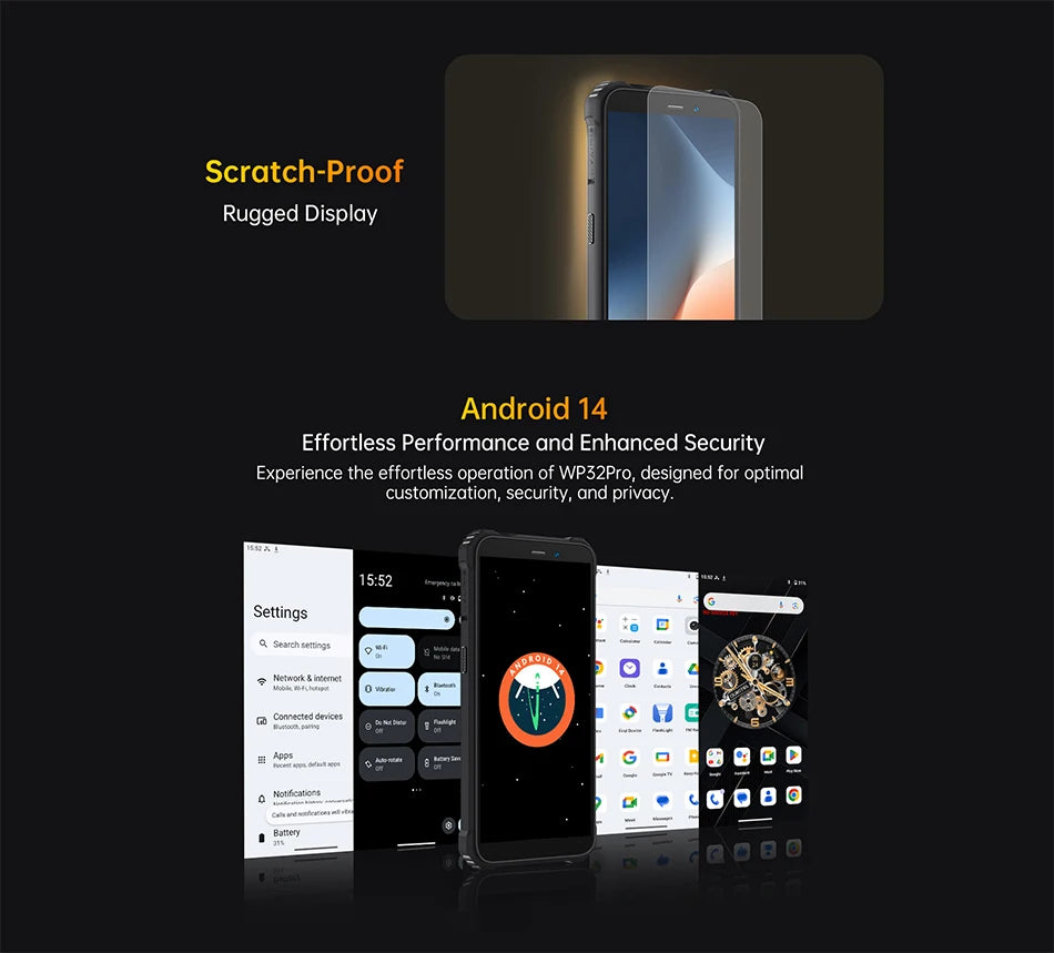 Oukitel WP32 pro Rugged Smartphone Global Version 6" HD 6GB+256GB 6300mAh Octa Core Mobile phone 20MP Cellphone