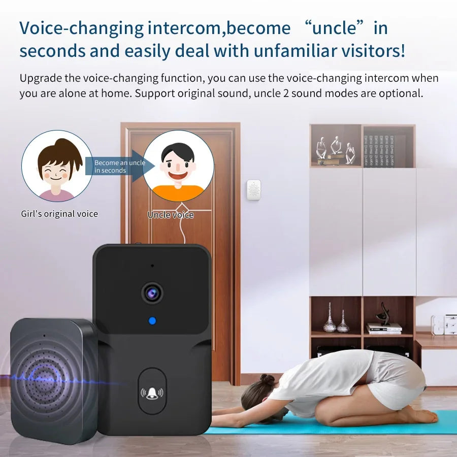 Tuya WiFi Video Doorbell Wireless HD Camera PIR Motion Detection IR Alarm Security Welcome DoorBell WiFi Intercom For Smart Home