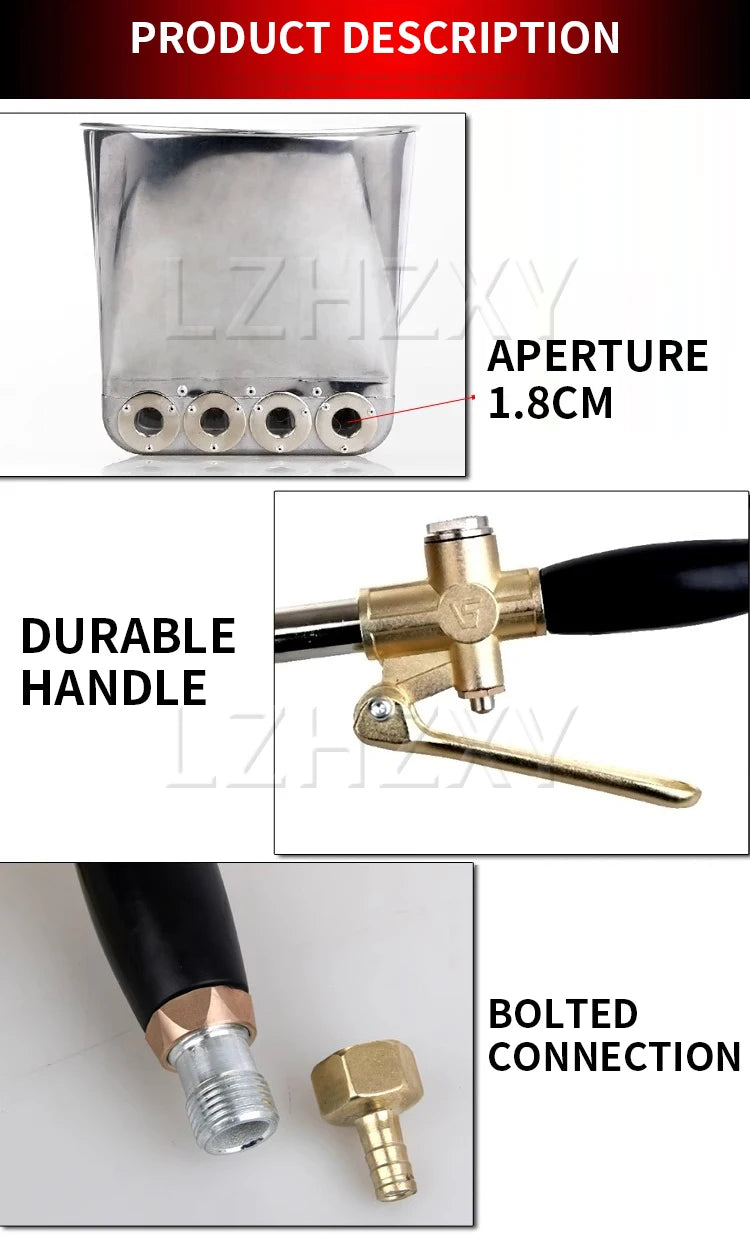 Vevor Spray Gun for Painting Walls Ceilings Cement Mortar Sprayer Plaster Hopper Gun With 4 Jet Hopper Ladle Construction Tool