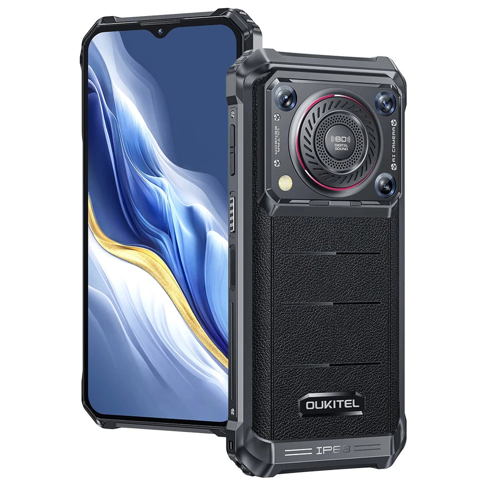 Oukitel WP36 Rugged Smartphone 10600mAh 6.52" HD+ Cell phone 16GB 128GB Mobile Phone Android 13 13MP Camera MT8788