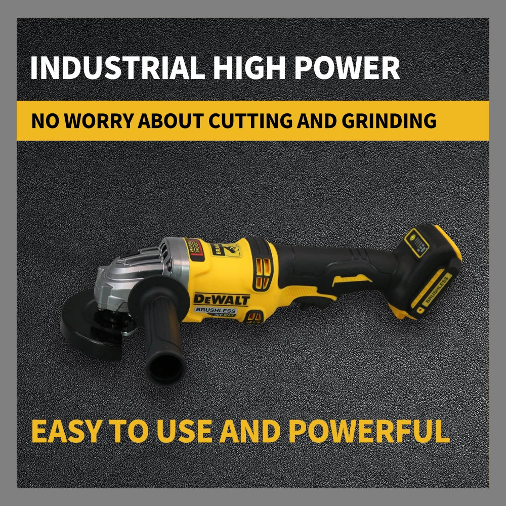 DEWALT DCG414 Brushless  Angle Grinder  Metal /Wood/Pipe Cutting 100/125/150MM Charging Polishing Grinding Machine  Power Tools