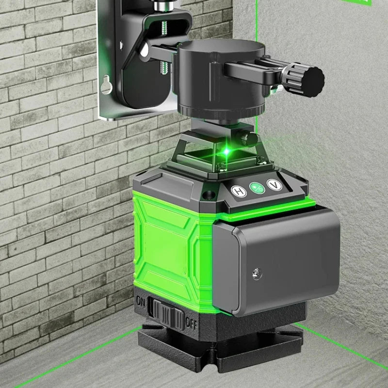 New 4D 8/12/16 Lines Laser Level with Green Line Self-Leveling Horizontal and Vertical Super Powerful for Accurate Measurement