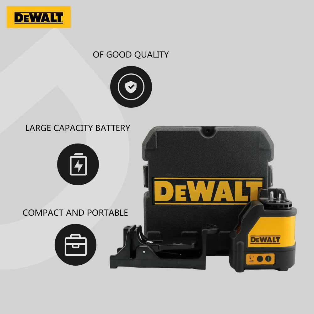 DEWALT DW088CG Laser Level With Case 30m Self-Leveling Cross Line Green Cross Line Lase Horizontal Vertical Laser Level 2-Line