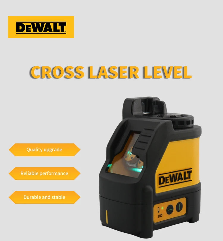 DEWALT DW088CG Laser Level With Case 30m Self-Leveling Cross Line Green Cross Line Lase Horizontal Vertical Laser Level 2-Line