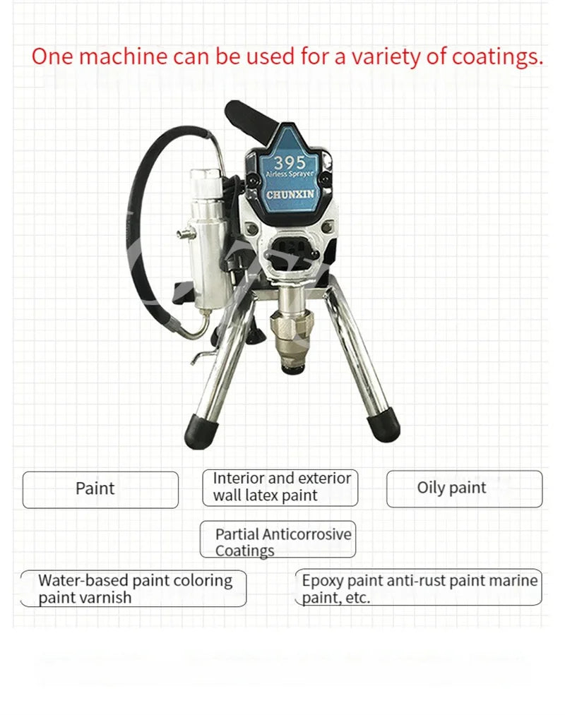 Professional High Pressure Wall Airless Sprayer Smart Spraying Machine Painting Tools Airless Paint Sprayer