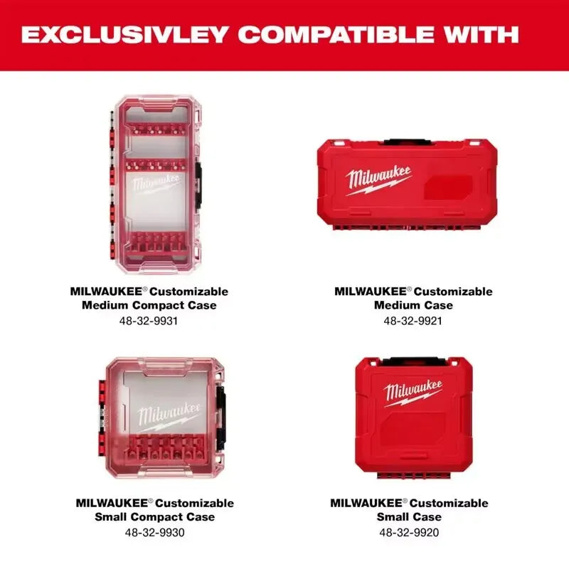 Milwaukee 48-32-9933 Small & Medium PACKOUT Compatible Case Rows for Insert Bit Accessories Power tool accessories