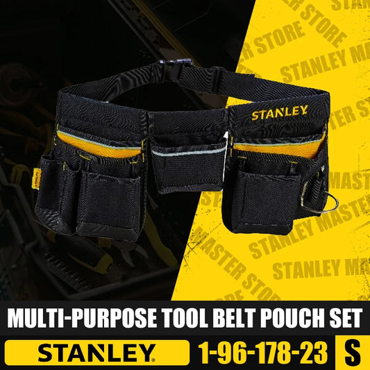 STANLEY 1-96-178-23 Multi-purpose Tool Belt Pouch Set Electrician Home Appliances Repair Organizer Power Tool Accessories