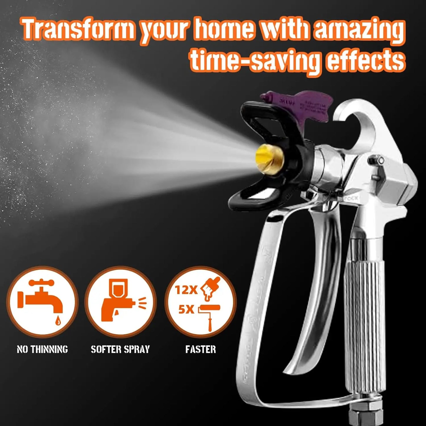 Airless Paint Sprayer for House Painting 3300PSI,1100W High Efficiency Electric Paint Machine,No Need To Thinning