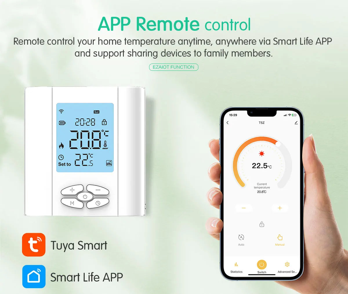 ZigBee Battery-Powered Thermostat for Water Gas Boiler Smart Tuya WiFi Wireless Temperature Controller Voice Alexa,Google Home