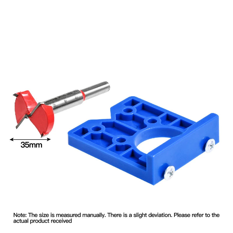 Woodworking Upgrade 35mm Concealed Hinge Jig Kit Hinge Boring Jig Drilling Guide Locator for Face Frame Cabinet Cupboard Tools