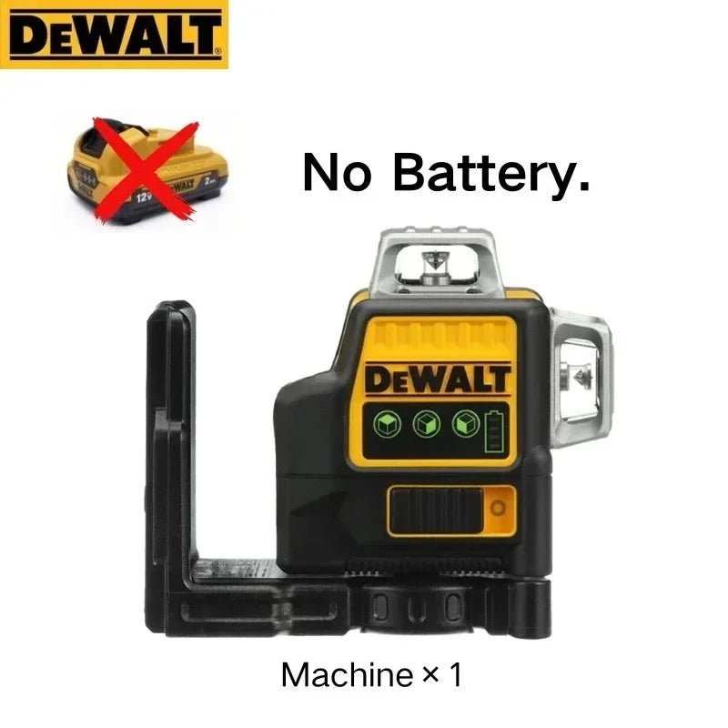 Dewalt DW089LG 3 Sides*360 12 Lines Laser Level Horizontal Green Light tool Meter Outdoor Degree Vertical 12V Battery