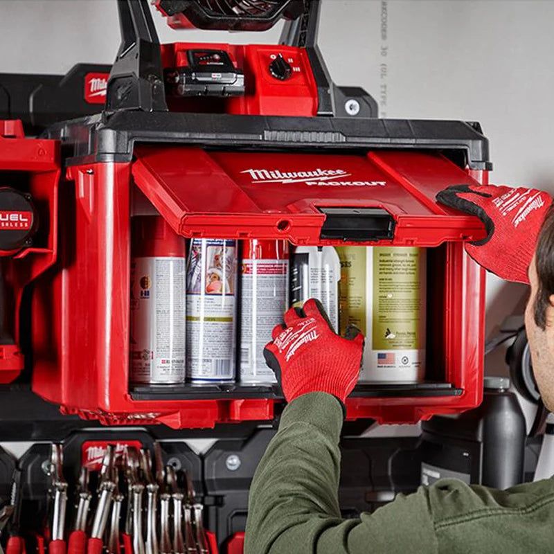 Milwaukee 48-22-8445 Impact Resistance Polymer Cabinet Storage System Can Suspension Stacking Tool Box