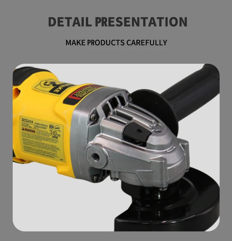 DEWALT DCG414 Brushless  Angle Grinder  Metal /Wood/Pipe Cutting 100/125/150MM Charging Polishing Grinding Machine  Power Tools