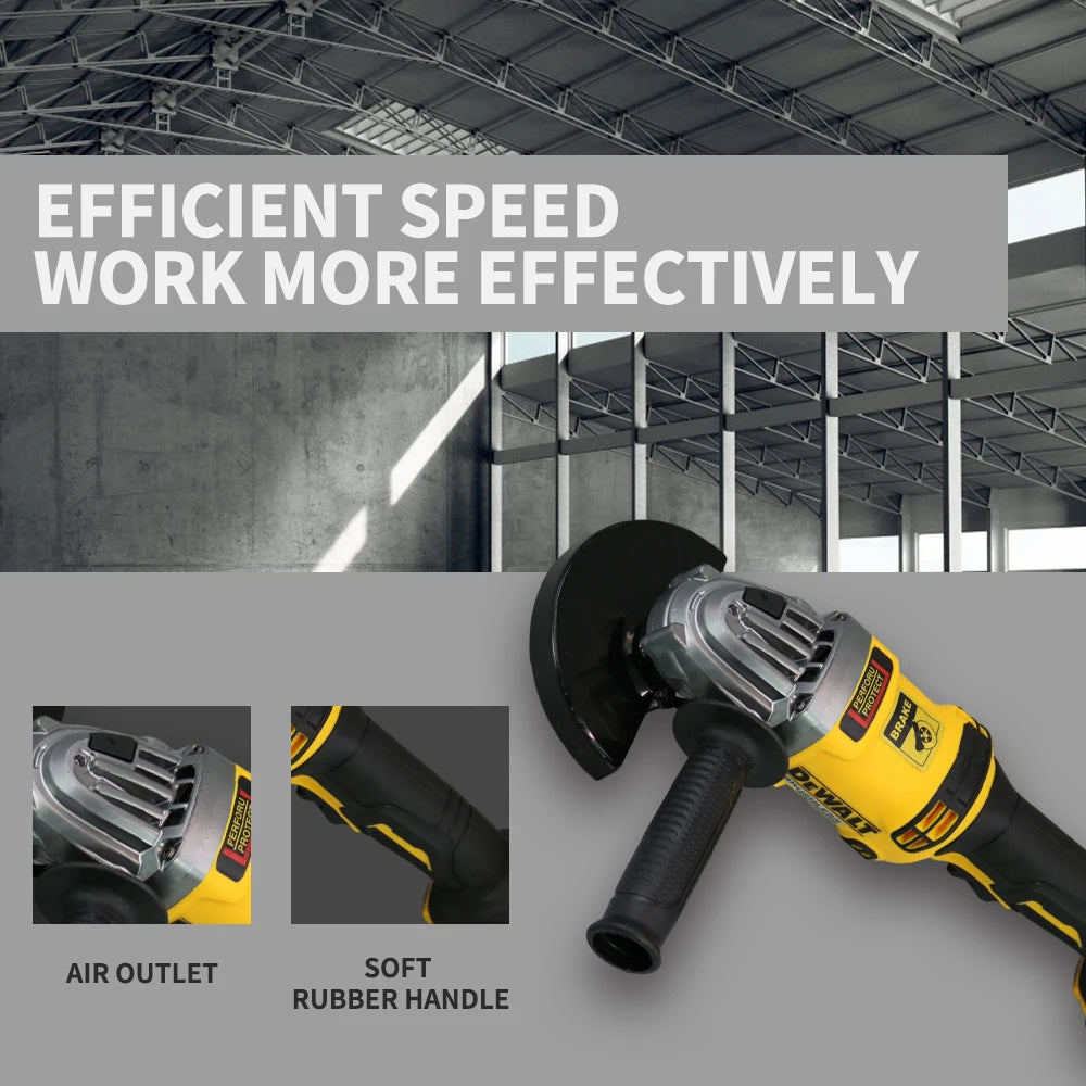 DEWALT DCG414 Brushless  Angle Grinder  Metal /Wood/Pipe Cutting 100/125/150MM Charging Polishing Grinding Machine  Power Tools