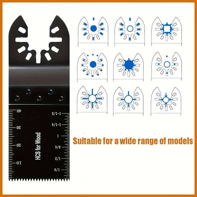 18pcs Multi-Tool Blades, Titanium Oscillating Tool Blades For Cutting Metal, Nails, Wood And Plastic. Professional General Purpose Quick Release Oscillating Saw Blade