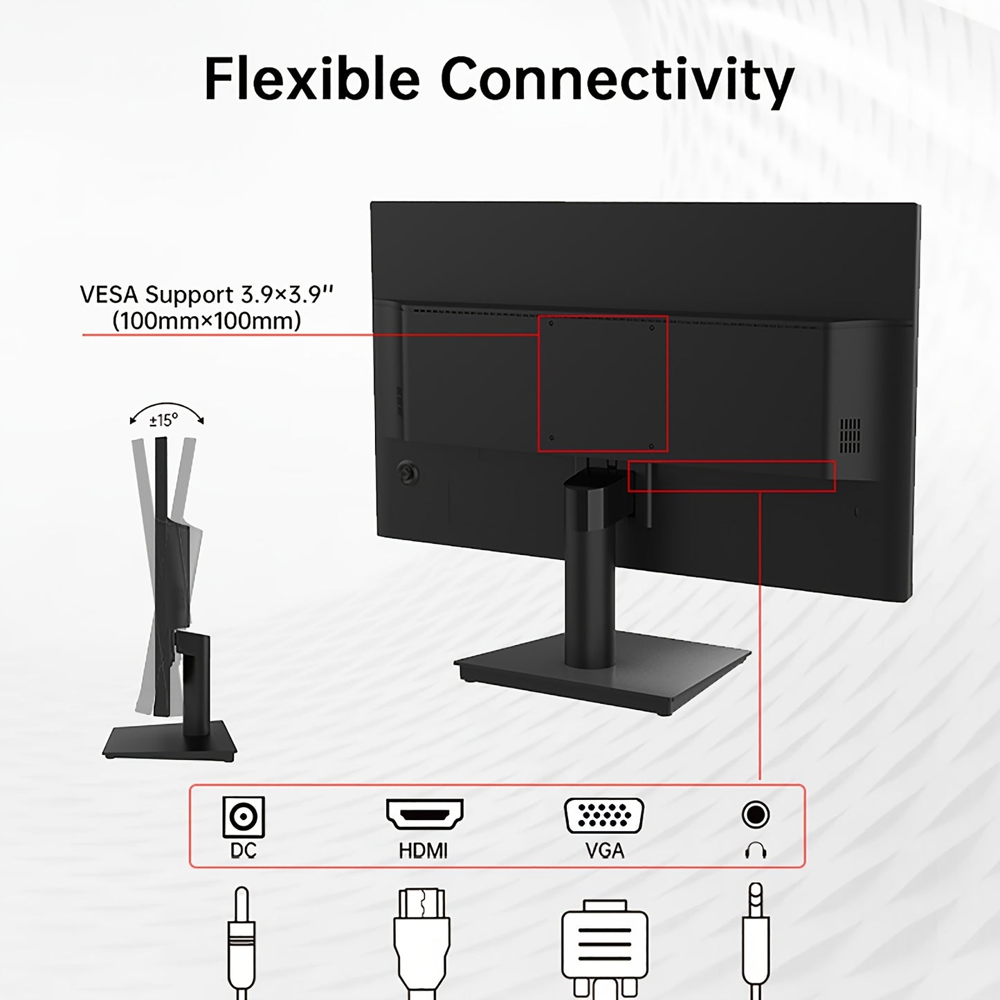 KTC 24 Inch Monitor - 1080P Monitor, 100Hz FreeSync Gaming Monitor With HDR10, VESA Mountable, Adjustable Tilt, ZeroFrame Design, HDTV, VGA, Earphone Ports, PC Monitor Work Monitor For Office